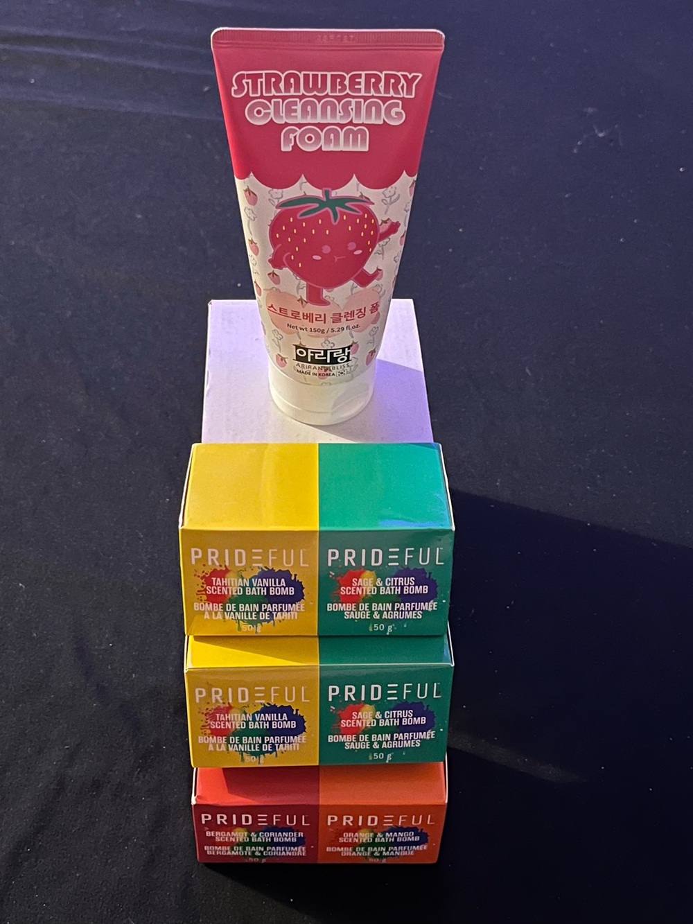 ARIRANG Strawberry Cleansing Foam (gently used) & 6 Prideful Bath Bomb Bundle